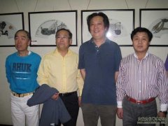 艺术天成领导应邀参加萧艺茶画展