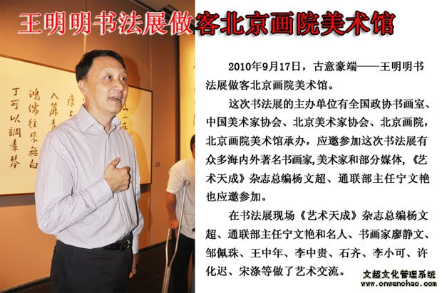 王明明书法展做客北京画院美术馆