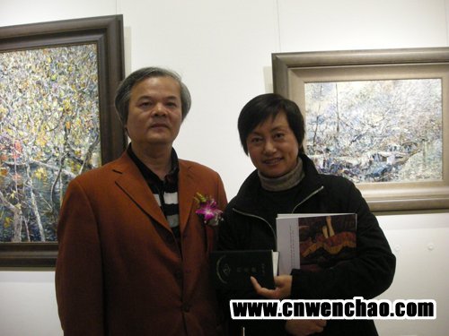 艺术天成杂志社记者宋清华与中国美术家协会理事陈琪合影