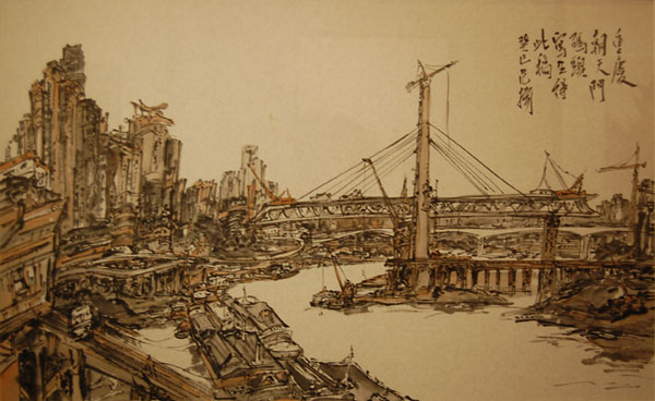 范扬作品-重庆朝天门码头