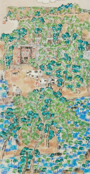 刘牧-老牛路-100x50cm-2013年