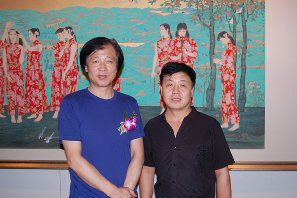 著名画家周尊圣与总编辑杨文超合影