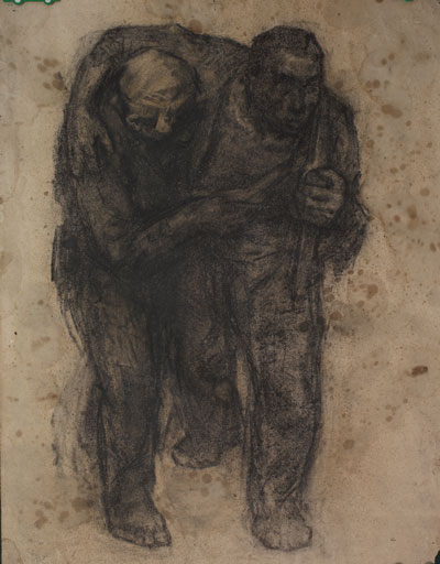 《刘少奇与安源矿工》第二稿人物设计-素描-58×76cm-1961年-(2)