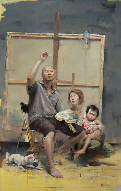 37度-戴平均2011-布面油画-260x150cm