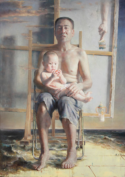 画架的背后-戴平均-2011-布面油画-168x120cm