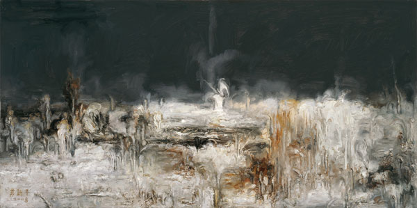 2008-风景系列二——14号　97×195cm-布面油画