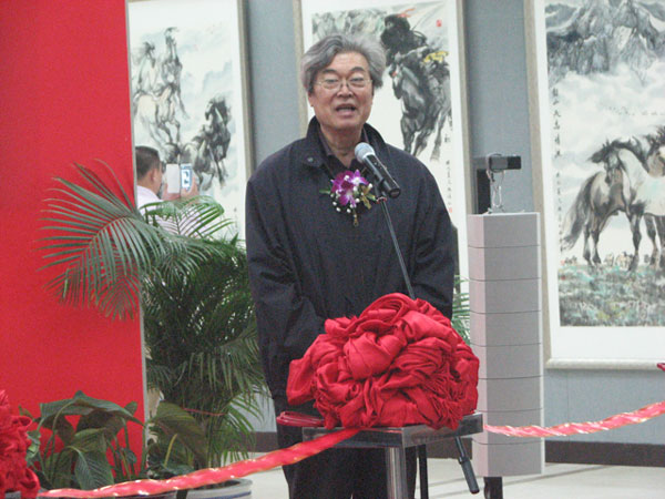 原中国美术馆馆长杨力舟开幕式上讲话