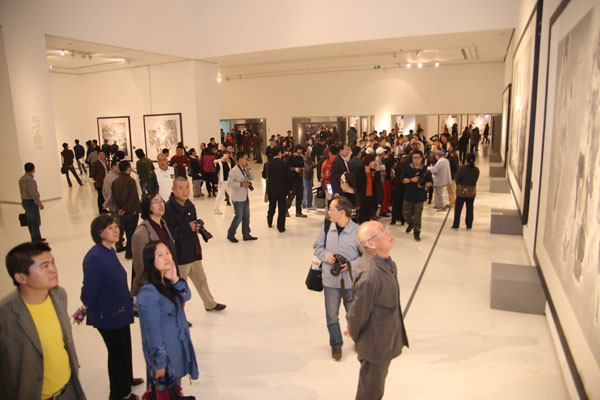 生命·墨语—张江舟水墨艺术展西安展展厅现场