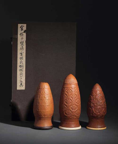 道光-官模子蝈蝈葫芦三具