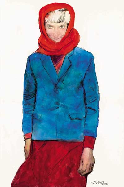 陈坚作品---路遇153X103纸上作品2010年