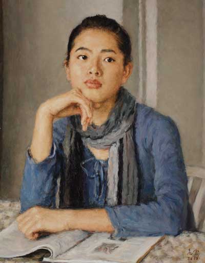 杨飞云作品--留学生-61cmX76cm-布面油画-2010