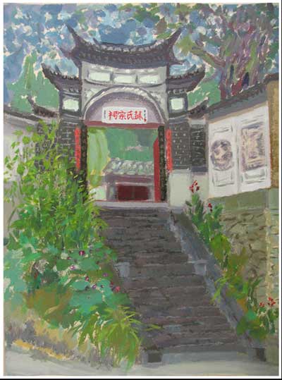 王百星作品-正在消逝的老房子-45x60