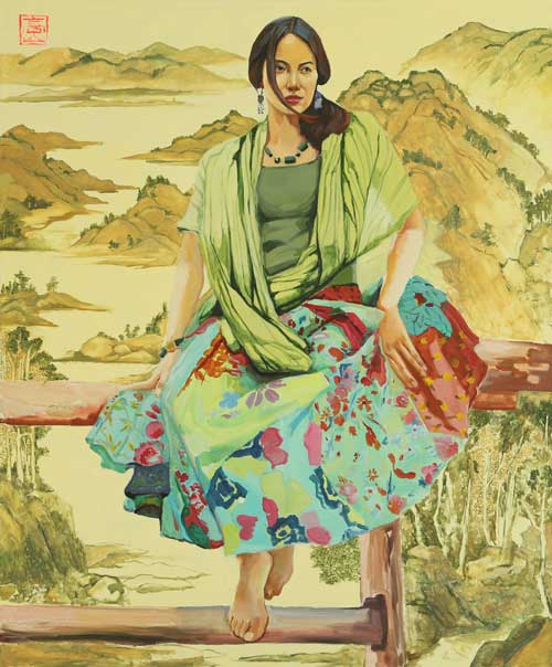 《山人造画》180x150cm--丙烯油彩