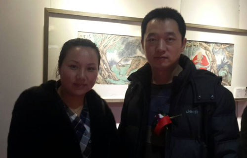 艺术家周午生与宁文艳合影