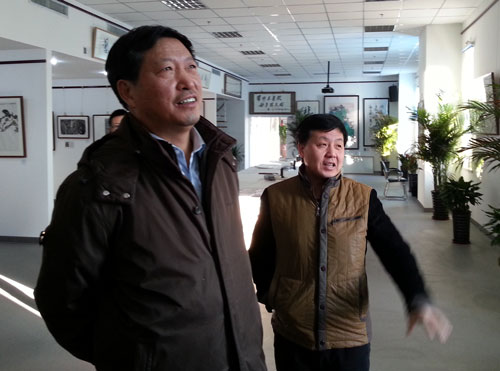 张家口书协主席李根茂参观艺术天成张家口书画院