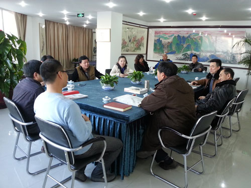 张家口市书画协会主席与艺术天成工作人员交流研讨