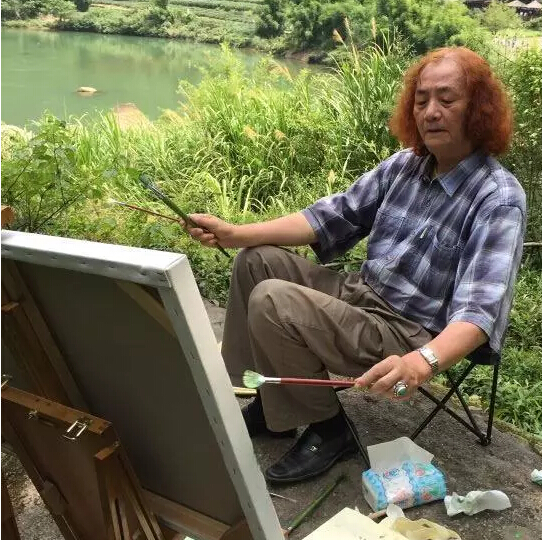 王仲率领中俄油画家在福建武夷山写生